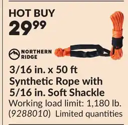 Princess Auto 3/16 in. x 50 Synthetic Rope with 5/16 in. SoftShackle offer
