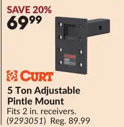 Princess Auto 5 Ton Adjustable Pintle Mount offer