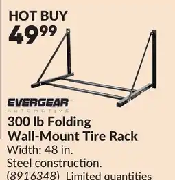 Princess Auto 300 lb Folding Wall-Mount Tire Rack offer