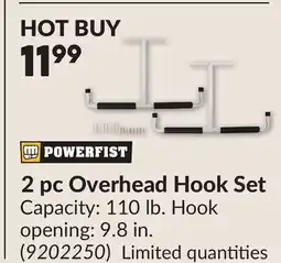 Princess Auto 2 pc Overhead Hook Set offer