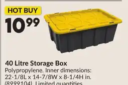 Princess Auto 40 Litre Storage Box offer