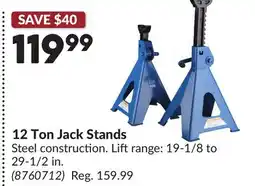 Princess Auto 12 Ton Jack Stands offer
