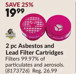 Princess Auto 2 pc Asbestos and Lead Filter Cartridges offer