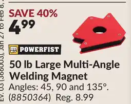 Princess Auto 50 lb Large Multi-Angle Welding Magnet offer