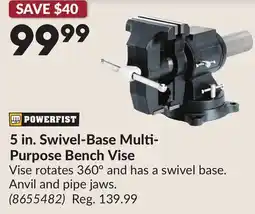 Princess Auto 5 in. Swivel-Base Multi- Purpose Bench Vise offer