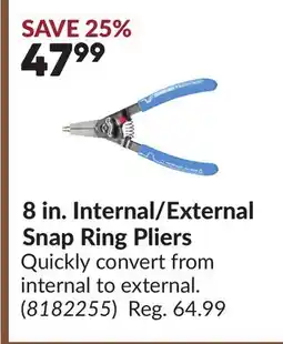 Princess Auto 8 in. Internal/External Snap Ring Pliers offer