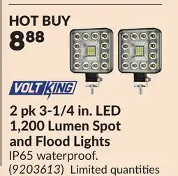 Princess Auto 2 pk 3-1/4 in. LED 1,200 Lumen Spot and Flood Lights offer