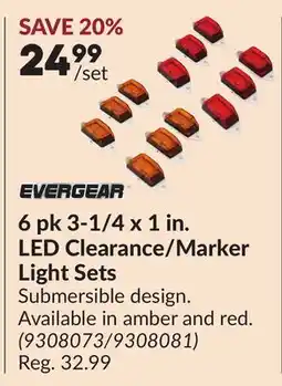 Princess Auto 6 pk 3-1/4 x 1 in. LED Clearance/Marker Light Sets offer