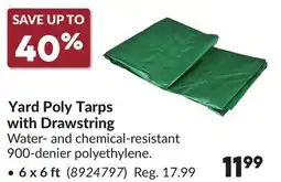 Princess Auto 6 x 6 ft Yard Poly Tarps with Drawstring offer