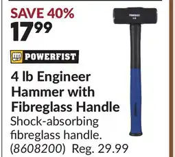 Princess Auto 4 lb Engineer Hammer with Fibreglass Handle offer