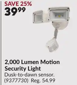 Princess Auto 2,000 Lumen Motion Security Light offer