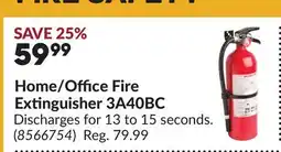 Princess Auto Home/Office Fire Extinguisher 3A40BC offer