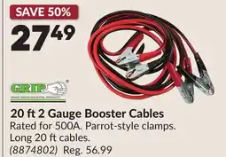Princess Auto 20 ft 2 Gauge Booster Cables offer