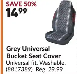 Princess Auto Grey Universal Bucket Seat Cover offer