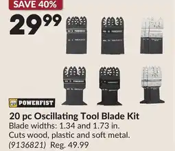 Princess Auto 20 pc Oscillating Tool Blade Kit offer