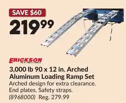 Princess Auto 3,000 lb 90 x 12 in. Arched Aluminum Loading Ramp Set offer