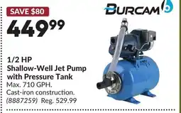 Princess Auto 1/2 HP Shallow-Well Jet Pump with Pressure Tank offer