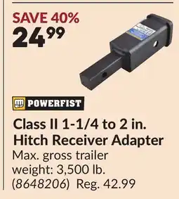 Princess Auto Class II 1-1/4 to 2 in. Hitch Receiver Adapter offer