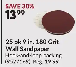 Princess Auto 25 pk 9 in. 180 Grit Wall Sandpaper offer