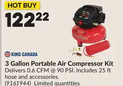 Princess Auto 3 Gallon Portable Air Compressor Kit offer