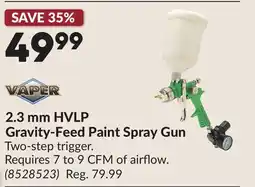 Princess Auto 2.3 mm HVLP Gravity-Feed Paint Spray Gun offer