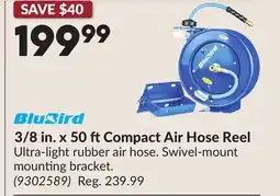 Princess Auto 3/8 in. x 50 ft Compact Air Hose Reel offer