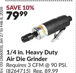 Princess Auto 1/4 in. Heavy Duty Air Die Grinder offer