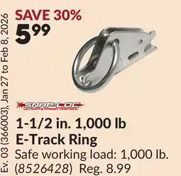 Princess Auto 1-1/2 in. 1,000 lb E-Track Ring offer