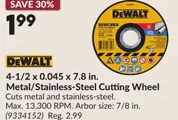 Princess Auto 4-1/2 x 0.045 x 7.8 in. Metal/Stainless-Steel Cutting Wheel offer