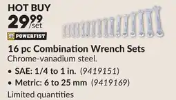Princess Auto 16 pc Combination Wrench Sets offer