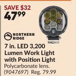 Princess Auto 7 in. LED 3,200 Lumen Work Light with Position Light offer