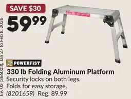 Princess Auto 330 lb Folding Aluminum Platform offer