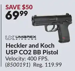 Princess Auto Heckler and Koch USP CO2 BB Pistol offer