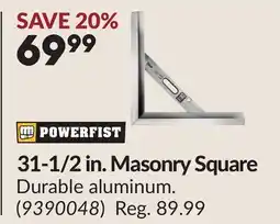 Princess Auto 31-1/2 in. Masonry Square offer