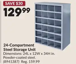 Princess Auto 24-Compartment Steel Storage Unit offer