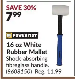 Princess Auto 16 oz White Rubber Mallet offer