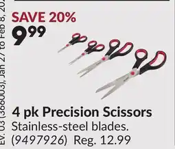 Princess Auto 4 pk Precision Scissors offer