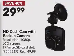 Princess Auto HD Dash Cam with Backup Camera offer