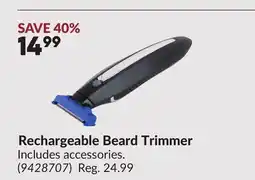 Princess Auto Rechargeable Beard Trimmer offer