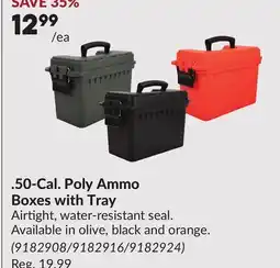 Princess Auto 50-Cal. Poly Ammo Boxes with Tray offer