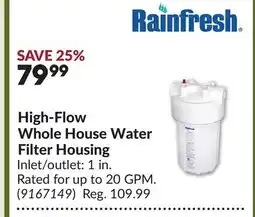 Princess Auto High-Flow Whole House Water Filter Housing offer