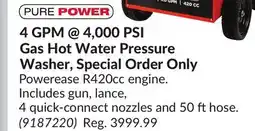 Princess Auto 4 GPM @ 4,000 PSI Gas Hot Water Pressure Washer, Special Order Only offer