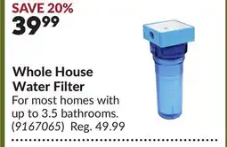 Princess Auto Whole House Water Filter offer