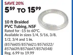 Princess Auto 10 ftBraided PVC Tubing, NSF offer