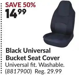 Princess Auto Black Universal Bucket Seat Cover offer