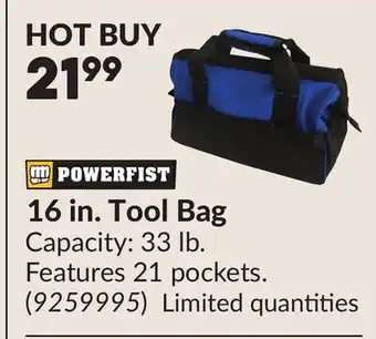 Princess Auto 16 in. Tool Bag offer