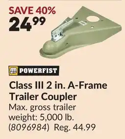 Princess Auto Class III 2 in. A-Frame Trailer Coupler offer