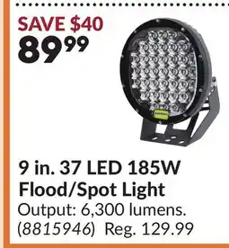 Princess Auto 9 in. 37 LED 185W Flood/Spot Light offer