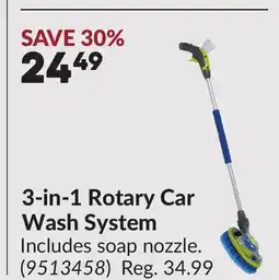 Princess Auto 3-in-1 Rotary Car Wash System offer
