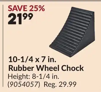 Princess Auto 10-1/4 x 7 in. Rubber Wheel Chock offer